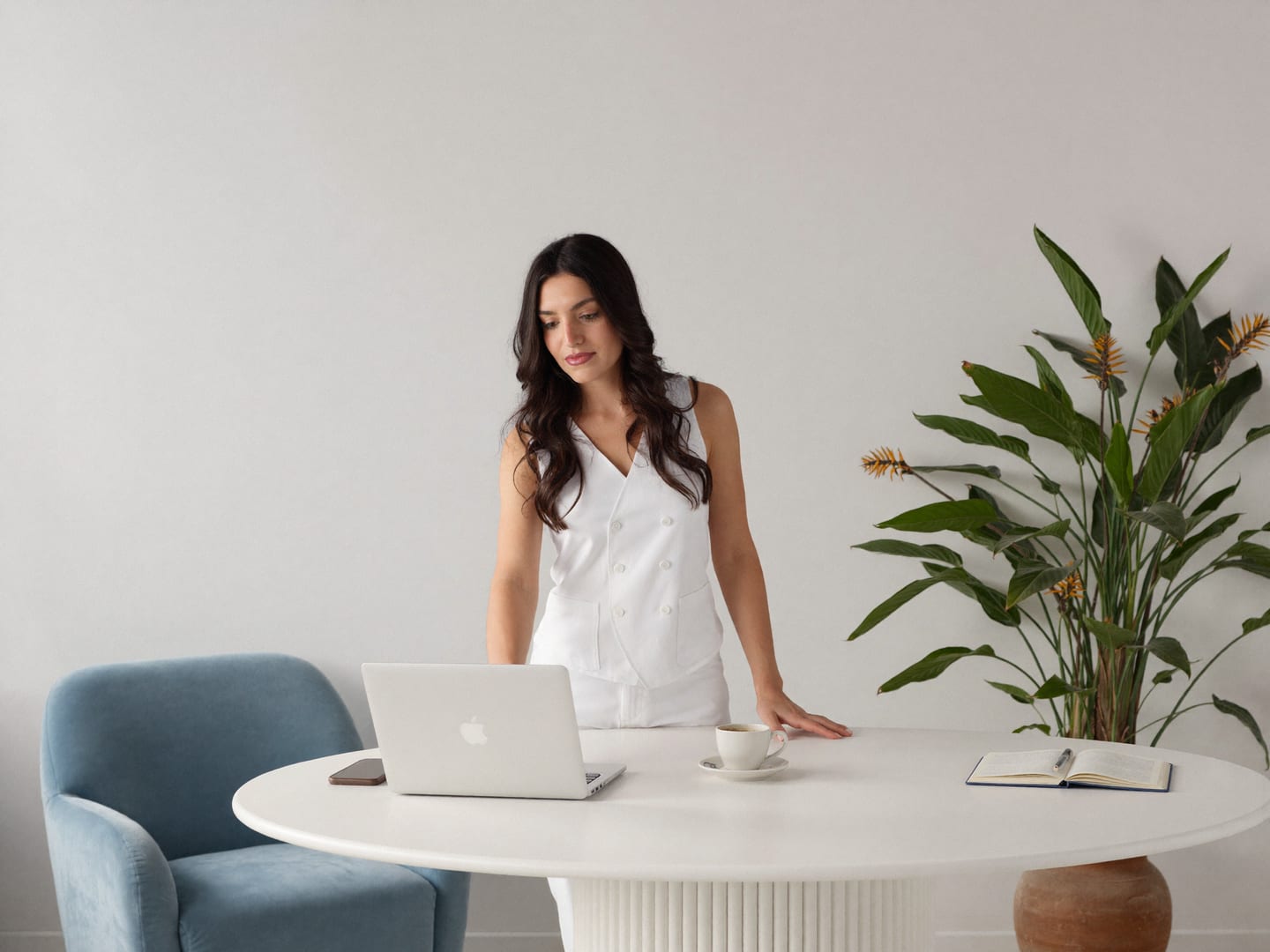 Ginevra Marinelli al lavoro online